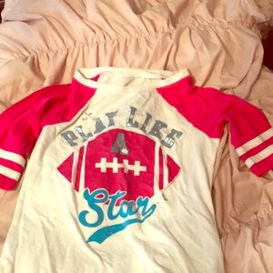 a shirt from justice that’s been worn about twice